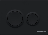Система инсталляции для унитазов Berges Novum O5 с кнопкой смыва, черная soft touch