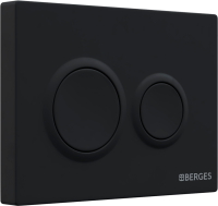 Система инсталляции для унитазов Berges Novum O5 с кнопкой смыва, черная soft touch