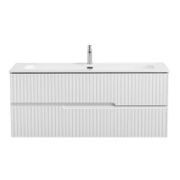 Тумба с раковиной Cezares Duet 120 ясень белый софт, раковина Cezares CZR-8073-120