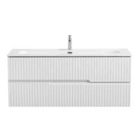 Тумба с раковиной Cezares Duet 120 ясень белый софт, раковина Cezares CZR-8073-120