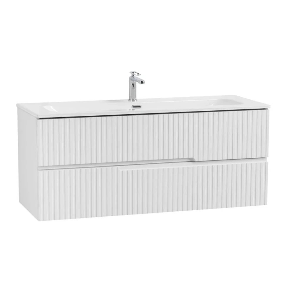 Тумба с раковиной Cezares Duet 120 ясень белый софт, раковина Cezares CZR-8073-120