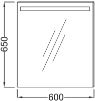Зеркало Jacob Delafon Parallel EB1411RU-NF 60 с подсветкой Зеркало Jacob Delafon Parallel EB1411RU-NF 60 с подсветкой