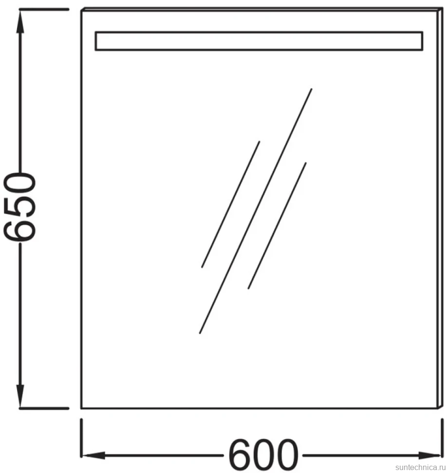 Зеркало Jacob Delafon Parallel EB1411RU-NF 60 с подсветкой