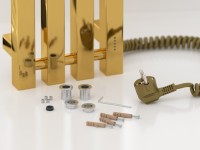 Полотенцесушитель электрический Сунержа Сатерленд 4.0 03-0853-1215 120x20 см, подключение справа, скрытое подключение справа, золото, I-образный