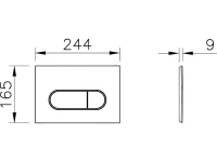 Система инсталляции для унитазов VitrA Vpro 765-5800-01 + Кнопка смыва VitrA Root Square 740-2295 никель