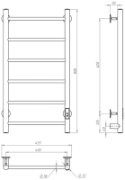 Полотенцесушитель электрический Тругор Аспект ПЭК СП1 80x40, белый