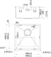 Мойка кухонная IDDIS Edifice EDI44G0i77 графит