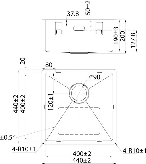 Мойка кухонная IDDIS Edifice EDI44G0i77 графит