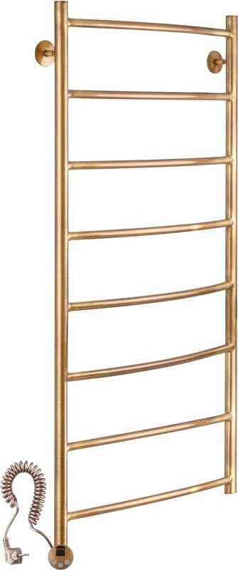 Полотенцесушитель электрический Secado Милан 1 105x55 см, подключение слева, бронза, лесенка, латунь
