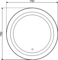 Зеркало круглое Comforty Круг 75 Зеркало круглое Comforty Круг 75