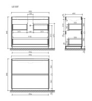 Мебель для ванной комнаты Sancos Libra Floor 100 белый глянец, белая раковина CN7003