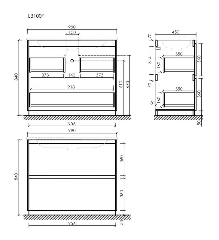 Мебель для ванной комнаты Sancos Libra Floor 100 белый глянец, белая раковина CN7003