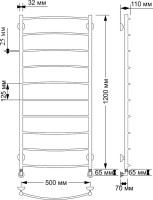 Полотенцесушитель водяной Secado Милан 1 плюс 125x55 см, бронза, лесенка, латунь