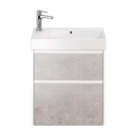 Тумба с раковиной Dreja Slim 65 подвесная, белый глянец, бетон