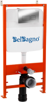 Комплект BelBagno BB026/BB041CR с кнопкой смыва хром глянцевый