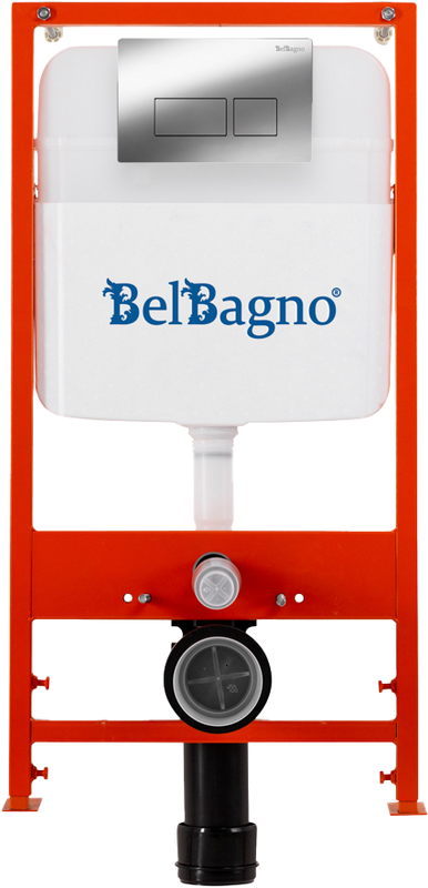 Комплект BelBagno BB026/BB041CR с кнопкой смыва хром глянцевый