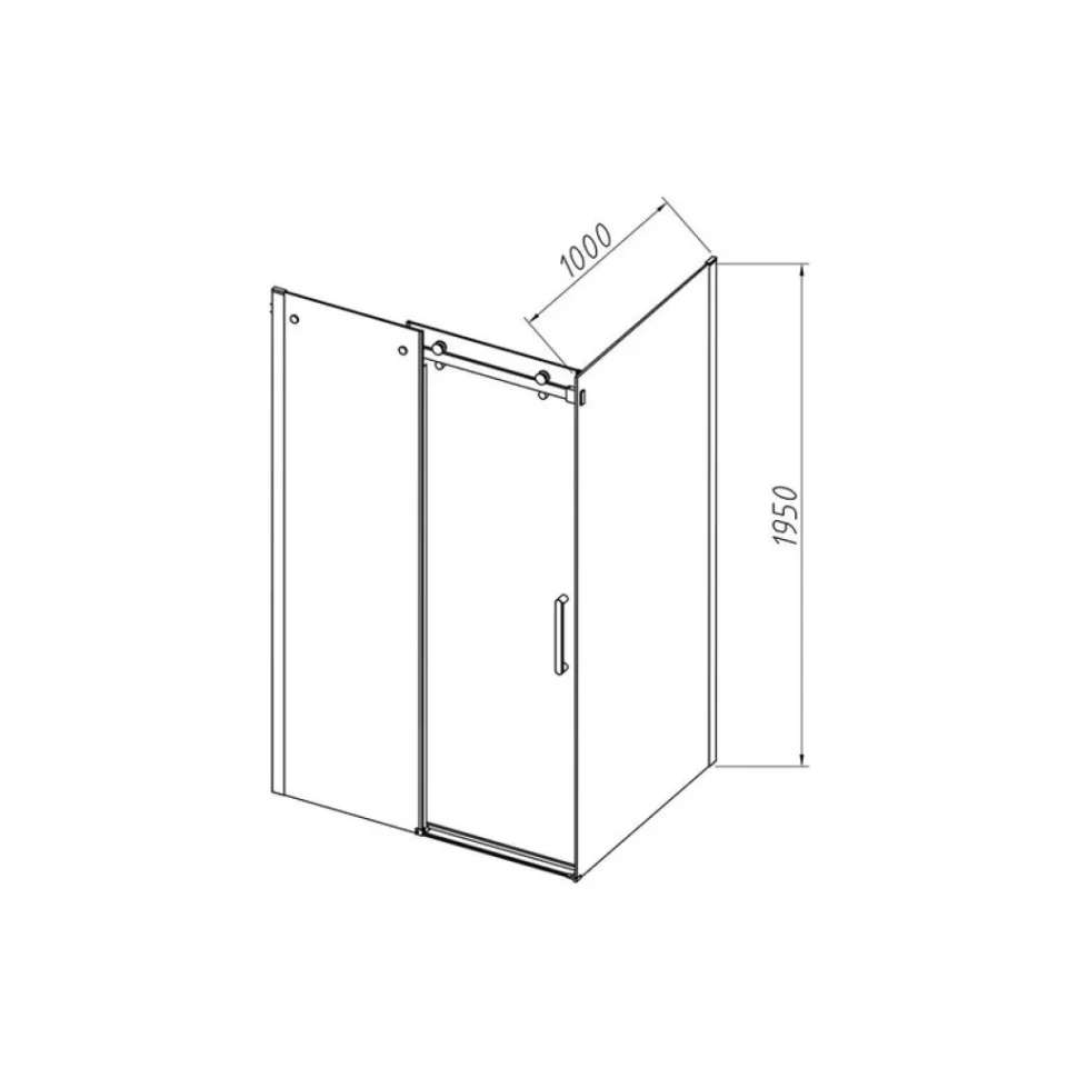 Душевой уголок Vincea Como-N VSR-4CN1013CGB 130х100, профиль матовый черный, стекло тонированное серое