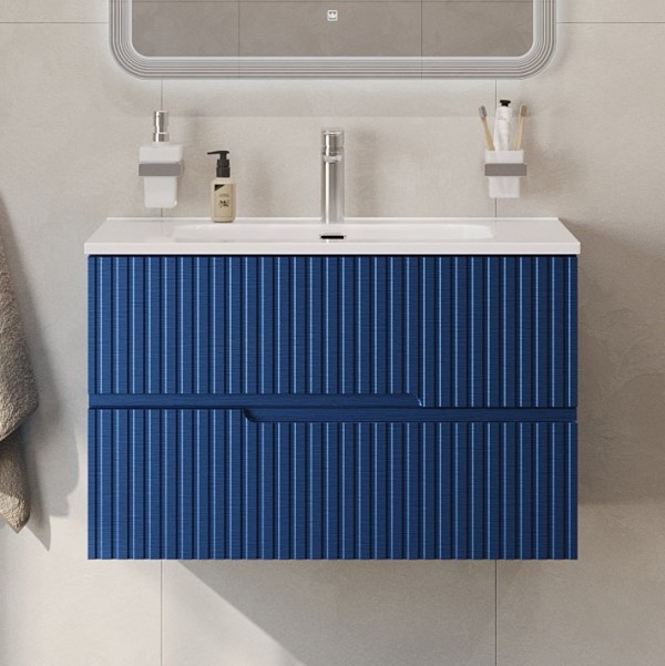 Тумба с раковиной Cezares Duet 80 sapfiro, раковина Cezares CZR-8095-80