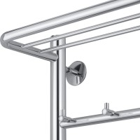 Полотенцесушитель водяной Secado Триада 1 КСП 100x55 см, глянцевый хром, лесенка, с полкой