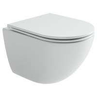 Унитаз подвесной Ceramicanova Alba, торнадо 3.0, сиденье микролифт, белый, CN11005T