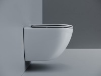 Унитаз подвесной Ceramicanova Alba, торнадо 3.0, сиденье микролифт, белый, CN11005T