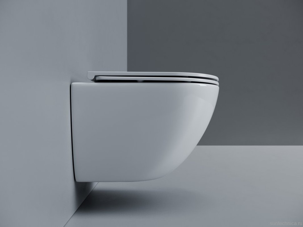 Унитаз подвесной Ceramicanova Alba, торнадо 3.0, сиденье микролифт, белый, CN11005T