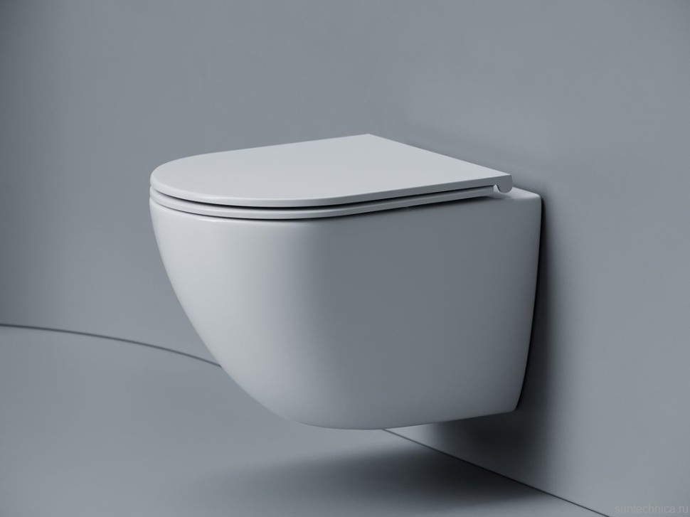 Унитаз подвесной Ceramicanova Alba, торнадо 3.0, сиденье микролифт, белый, CN11005T