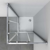 Душевой уголок Vincea Rapid VSS-3R80/90CL 80-90x80-90, профиль хром, стекло прозрачное