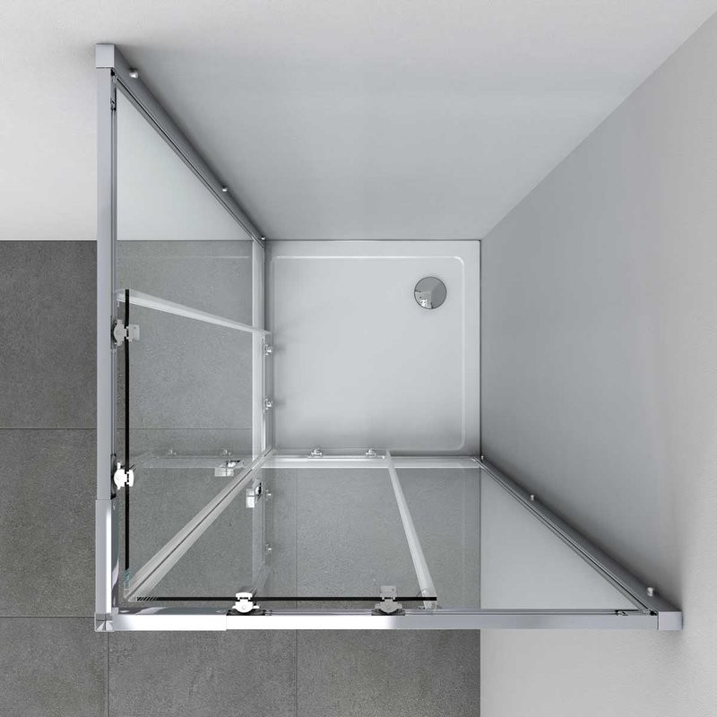 Душевой уголок Vincea Rapid VSS-3R80/90CL 80-90x80-90, профиль хром, стекло прозрачное