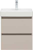 Тумба с раковиной Aquanet Вега 2.0 50 подвесная,бежевая матовая