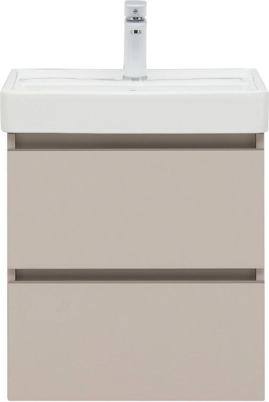 Тумба с раковиной Aquanet Вега 2.0 50 подвесная,бежевая матовая