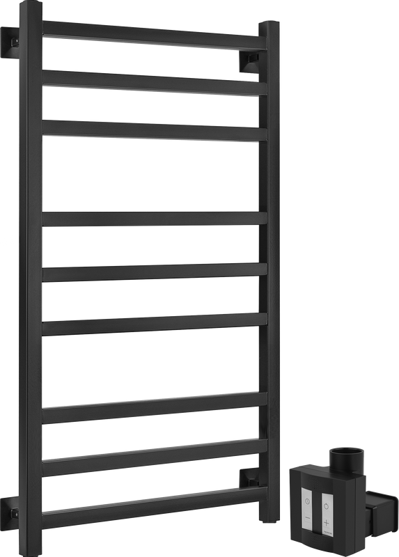 Полотенцесушитель электрический Secado Корато 3 , 105x55 см, скрытое подключение слева, матовый черный, лесенка