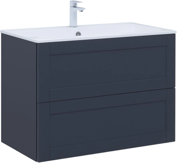 Тумба с раковиной Aquanet Терра 90 подвесная, маренго