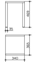 Табурет Keuco Plan 14982 хром, белое