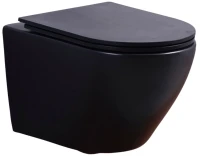 Комплект 3 в 1 Унитаз подвесной Esbano Azalea ESUPAZALBM + Инсталляция Fram + Кнопка ESINKRG11MB цвет матовый черный