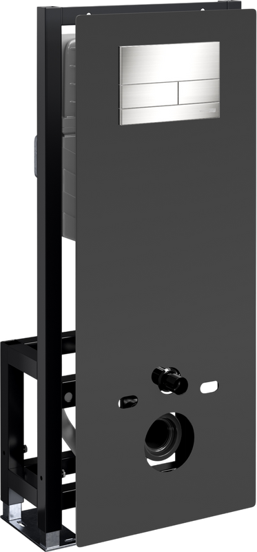 Система инсталляции для унитазов Wasserkraft Glan 66TLT.010.ME.BL.BN04 с кнопкой смыва никель