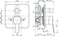 Встраиваемый смеситель для душа и ванны Ideal Standard Entella A6949AA С ВНУТРЕННЕЙ ЧАСТЬЮ Встраиваемый смеситель для душа и ванны Ideal Standard Entella A6949AA С ВНУТРЕННЕЙ ЧАСТЬЮ