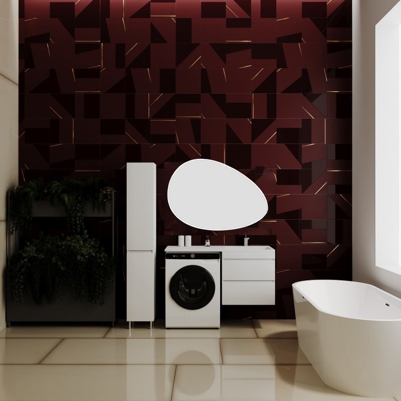 Мебель для ванной комнаты Style Line Даллас 120 R Люкс Plus подвесная, белая, эмаль, зеркало STWORKI Скаген