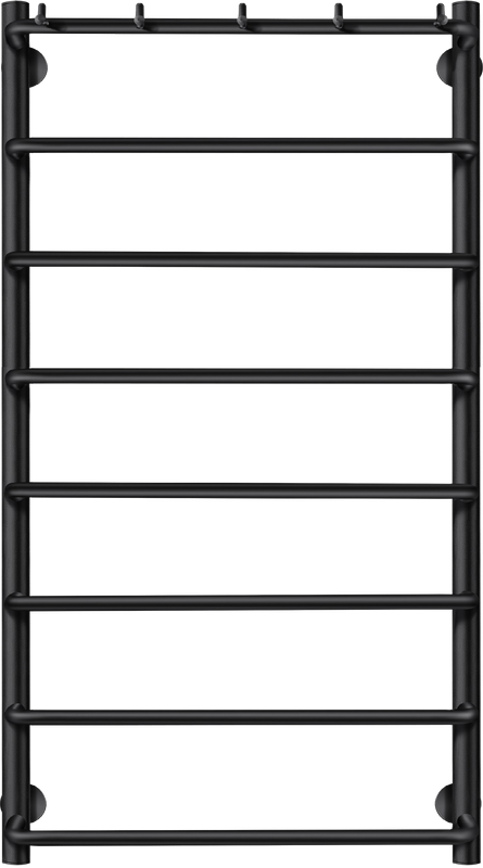 Полотенцесушитель электрический Secado Мерида 1 К 100x50 см, подключение справа, матовый черный, лесенка