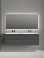 Мебель для ванной комнаты Sancos Folk 160 подвесная, grey soft, раковина CN7023wx