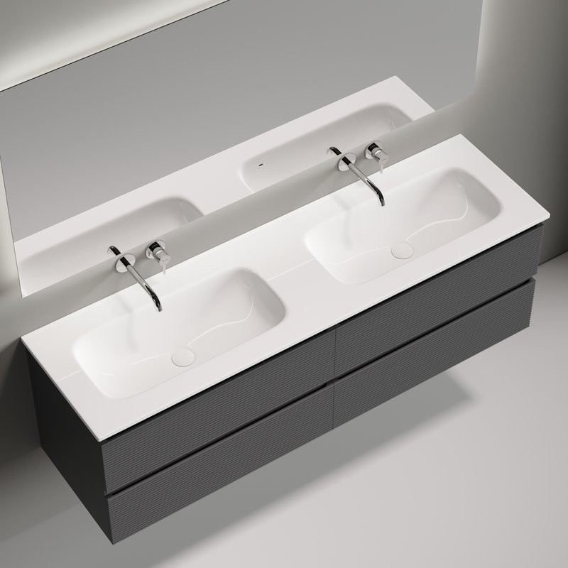 Мебель для ванной комнаты Sancos Folk 160 подвесная, grey soft, раковина CN7023wx