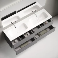 Мебель для ванной комнаты Sancos Folk 160 подвесная, grey soft, раковина CN7023wx