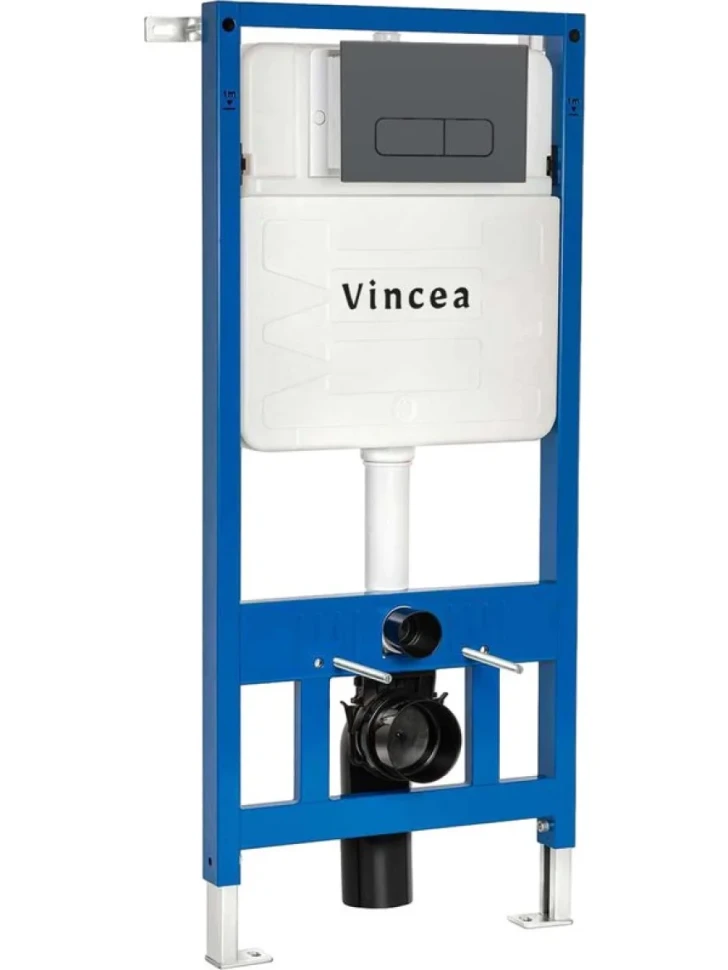 Система инсталляции для унитазов Vincea VIS-601 с кнопкой смыва VFP-002GM вороненая сталь