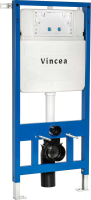Система инсталляции для унитазов Vincea VIS-601 с кнопкой смыва VFP-002GM вороненая сталь