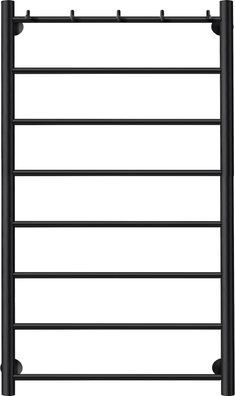 Полотенцесушитель электрический Secado Триада 1 К 100x50 см, подключение справа, матовый черный, лесенка
