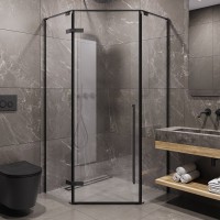 Душевой уголок Timo TTSSP-90/03C-8 90x90 см, профиль черный, стекло прозрачное