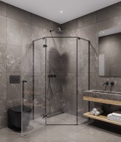 Душевой уголок Timo TTSSP-90/03C-8 90x90 см, профиль черный, стекло прозрачное