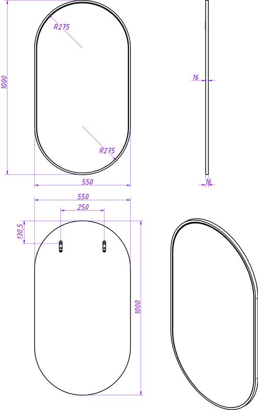 Мебель для ванной комнаты Caprigo Forte 65 подвесная, белая
