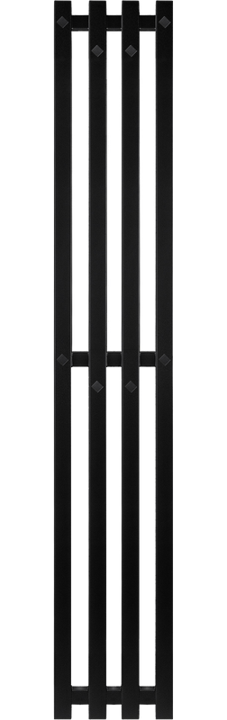 Полотенцесушитель водяной Secado Сандриго 4К 1000/210 100x25 см, матовый черный, I-образный