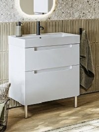 Тумба под раковину без столешницы Aqwella Vancouver 70 напольная, белая